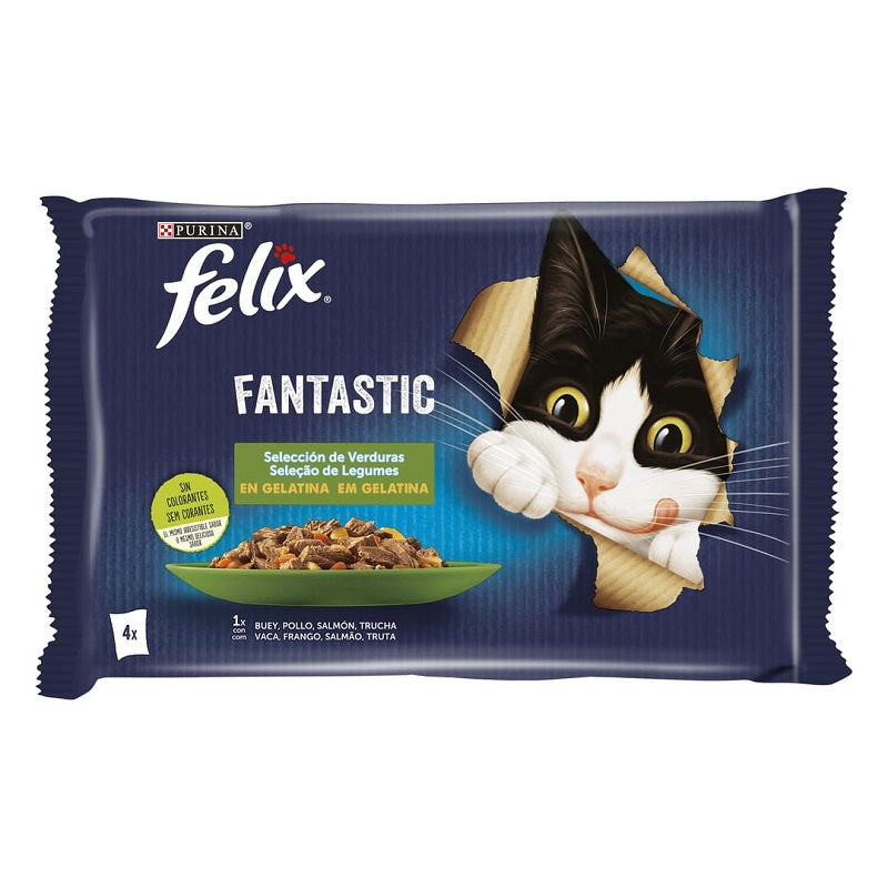 PURINA FELIX FANTASTIC LEGUMBRES 4X85GR