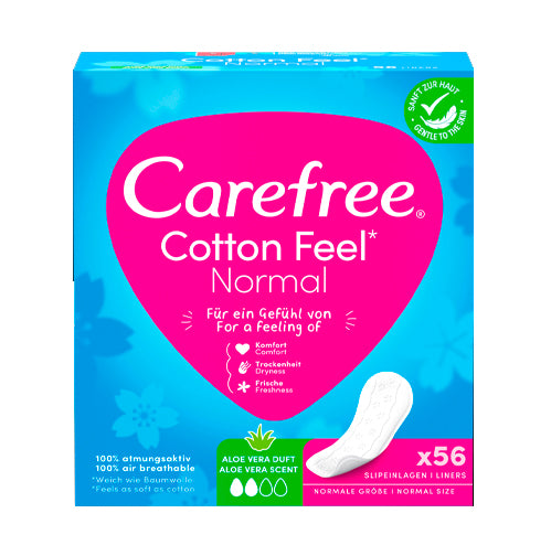 CAREFREE PENSOS HIG.COTTON ALOE VERA