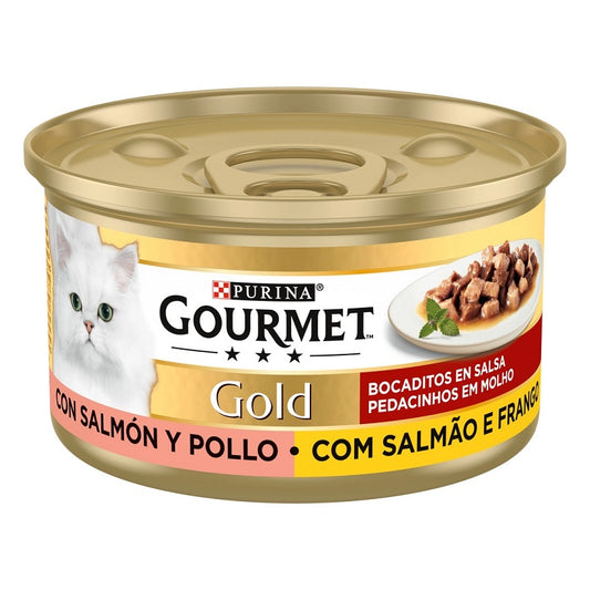 PURINA GOURMET GOLD SALMÃO E SNACKS DE FRANGO