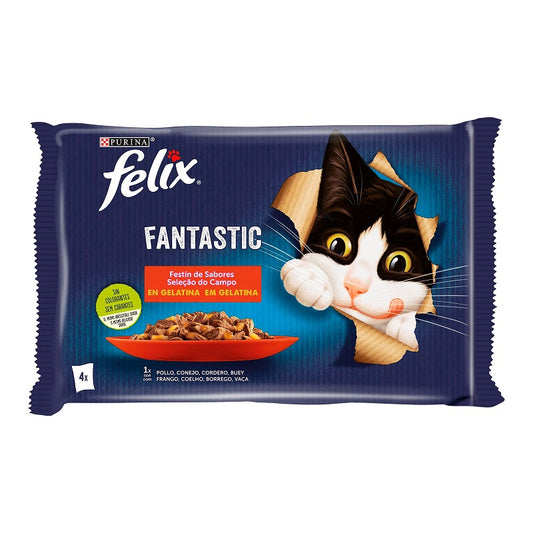 PURINA FELIX FANTASTIC CARNE 4X85GR