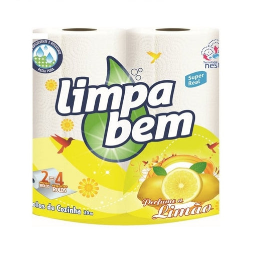 LIMPA BEM MAXI ROLOS DE COZINHA LIMÃO