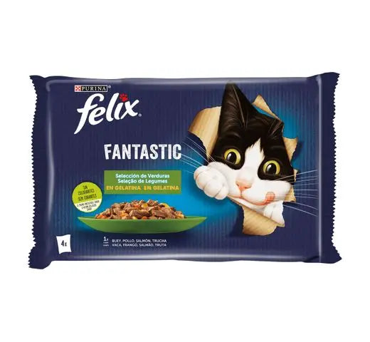 PURINA FELIX FANTASTIC LEGUMBRES 4X85GR